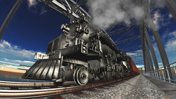Image CG steam locomotive