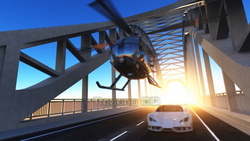 Image CG sports car helicopter