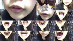 [Super rare ・ for mania] up of &quot;lip, mouth, tongue, teeth, throat&quot; of the beautiful girl during young correction