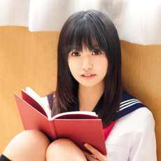 Dark-haired school girl Asakura can only