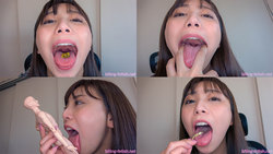 [Mouth Fetish] Rinka Hoshikawa&#39;s maniac mouth observation and mouth fetish play! [Marunomi]