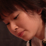Dark-haired female school students, Chitose Hajime