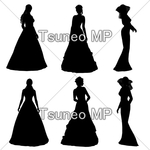 Illustration CG bride silhouette