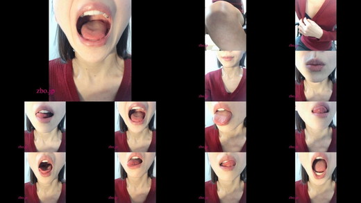 【Mouth · lip / tongue fetish】 I had my elder sister&#39;s mouth taken with a smartphone