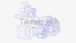 Illustration CG video camera (wire frame)