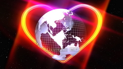 Image CG Earth and heart