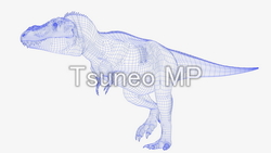 Illustration CG dinosaurs (wire frame)